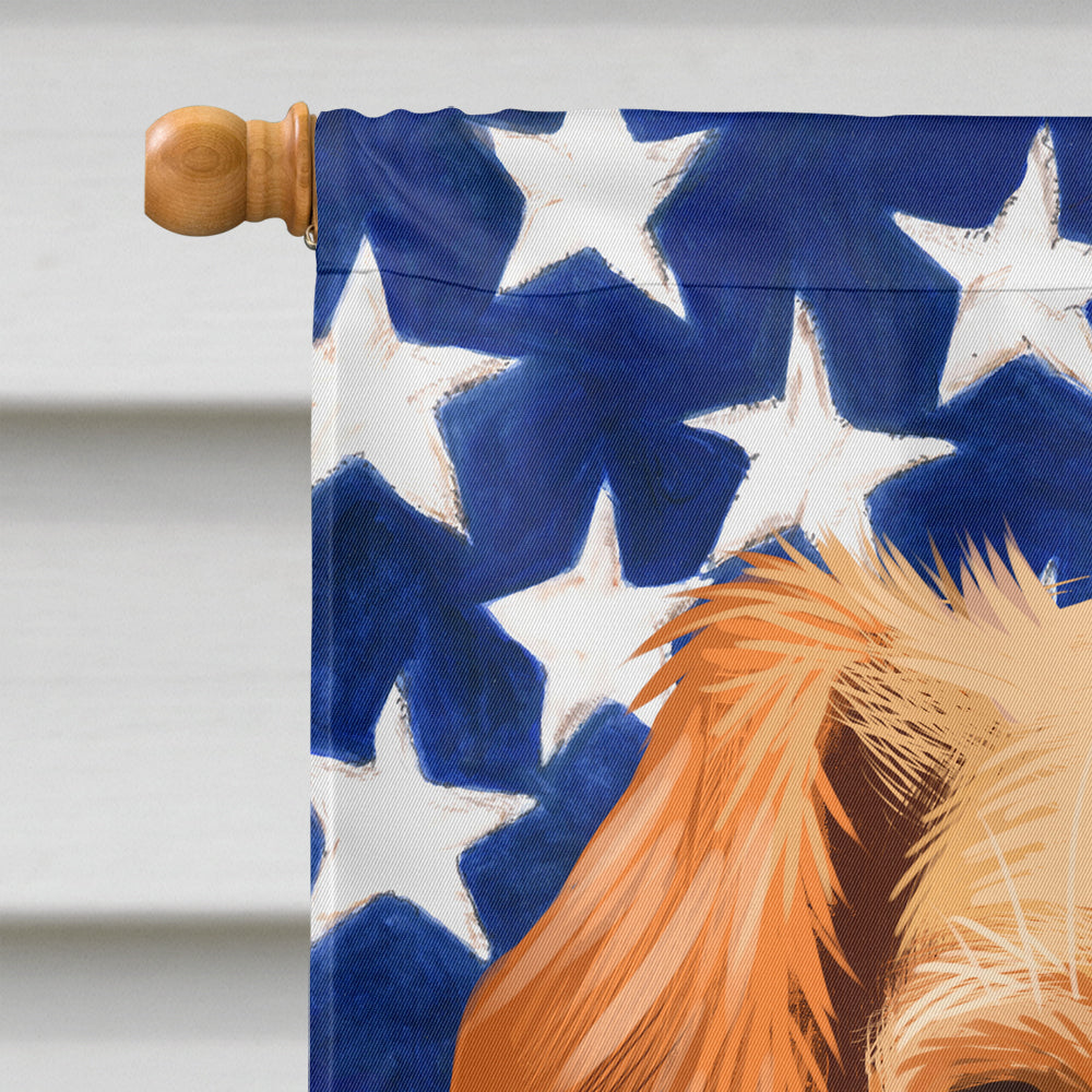 Alopekis Dog American Flag Flag Canvas House Size CK6391CHF