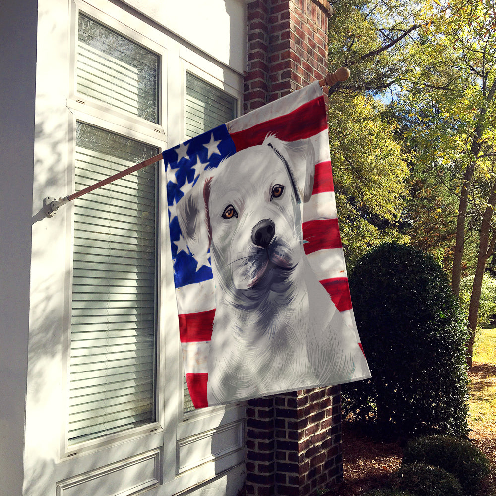 American Bulldog American Flag Flag Canvas House Size CK6395CHF