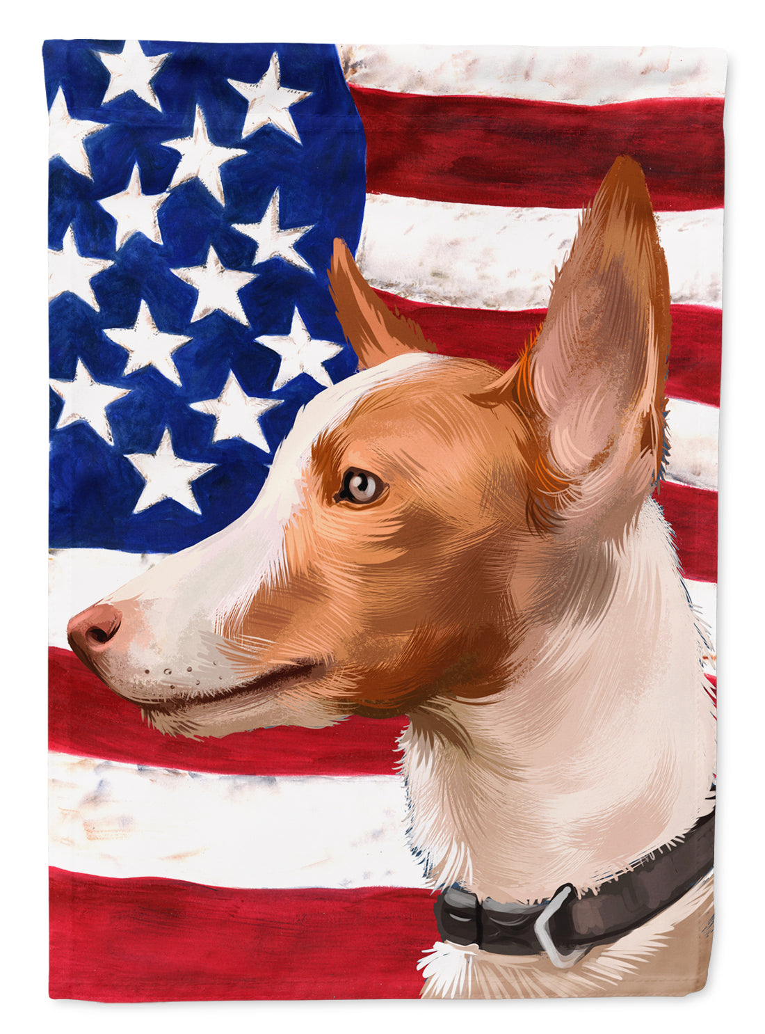 Andalusian Hound Dog American Flag Flag Canvas House Size CK6404CHF