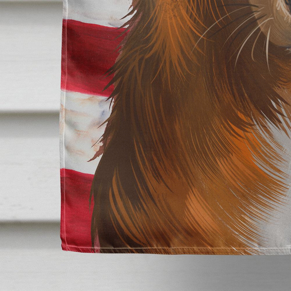 Basque Shepherd Dog American Flag Flag Canvas House Size CK6418CHF