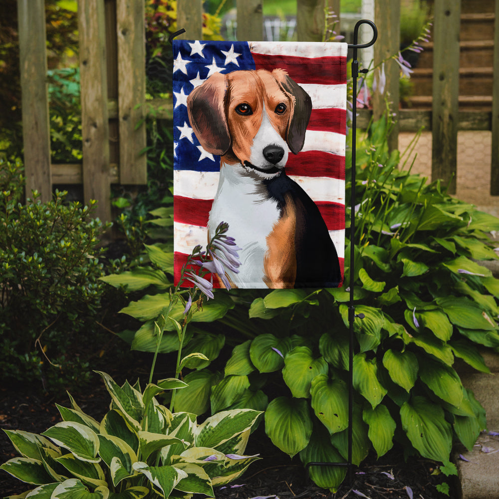 Beagle American Flag Flag Garden Size CK6421GF