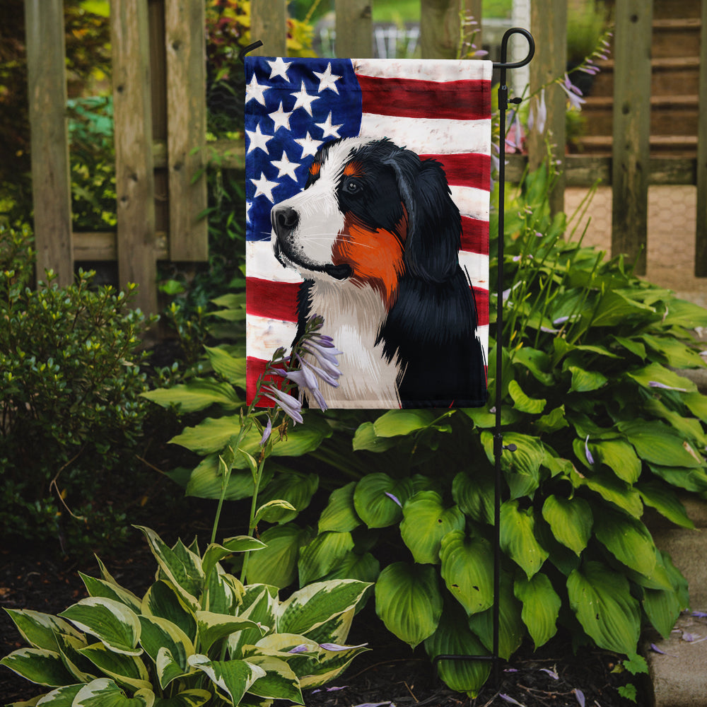 Bernese Mountain Dog American Flag Flag Garden Size CK6433GF