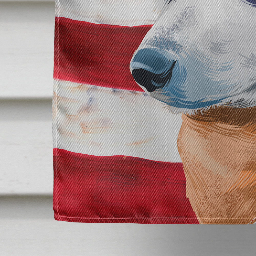 Blue Heeler Dog American Flag Flag Canvas House Size CK6441CHF