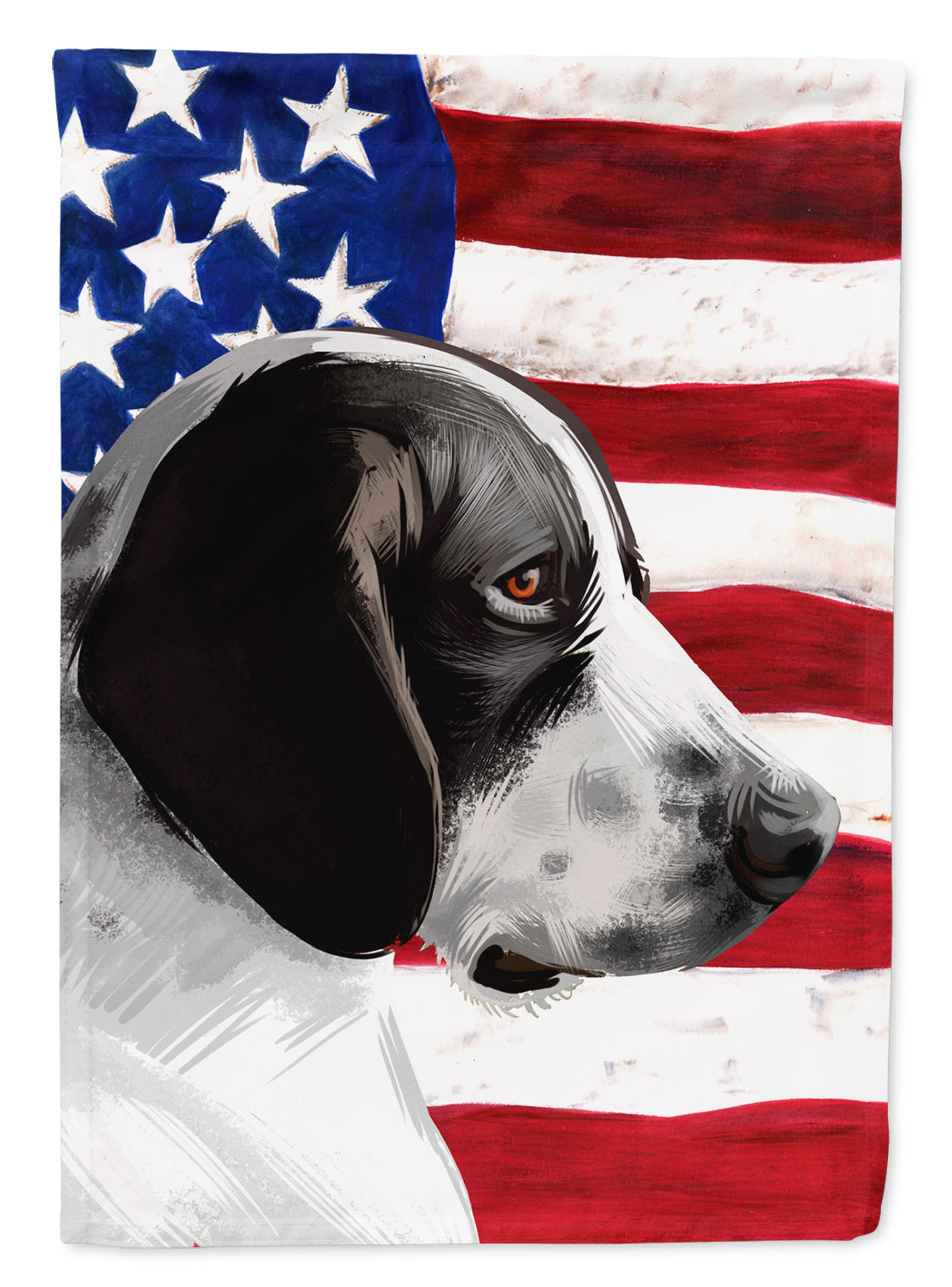 Braque d&#39;Auvergne Dog American Flag Flag Canvas House Size CK6457CHF