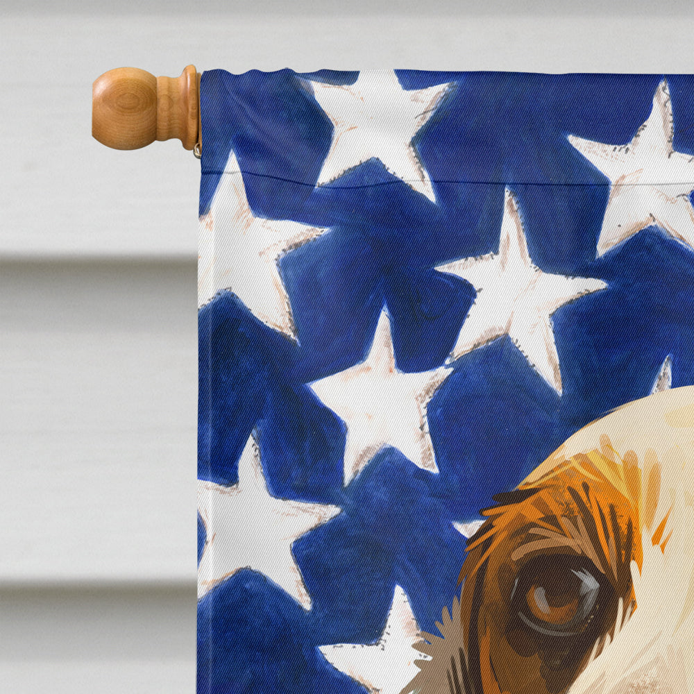 Bruno Jura Hound Dog American Flag Flag Canvas House Size CK6464CHF