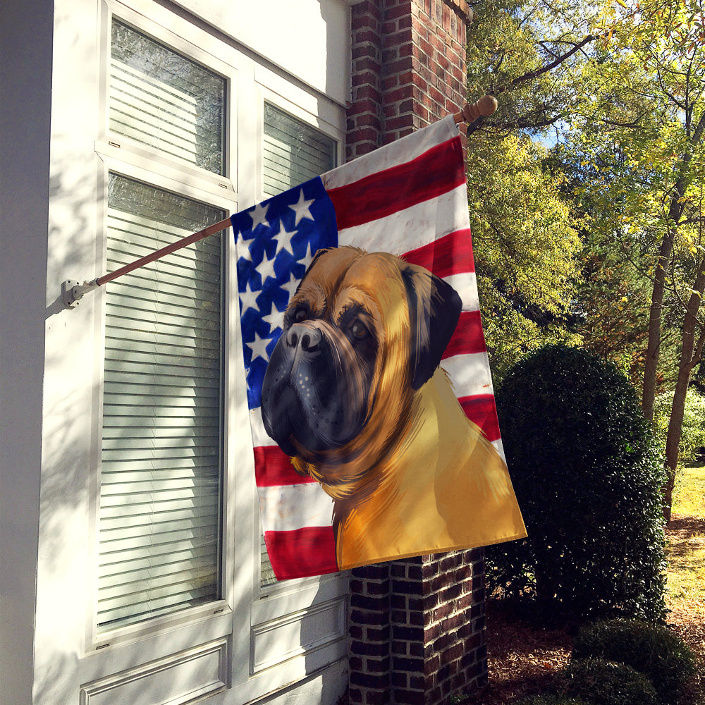 Bullmastiff Dog American Flag Flag Canvas House Size CK6469CHF