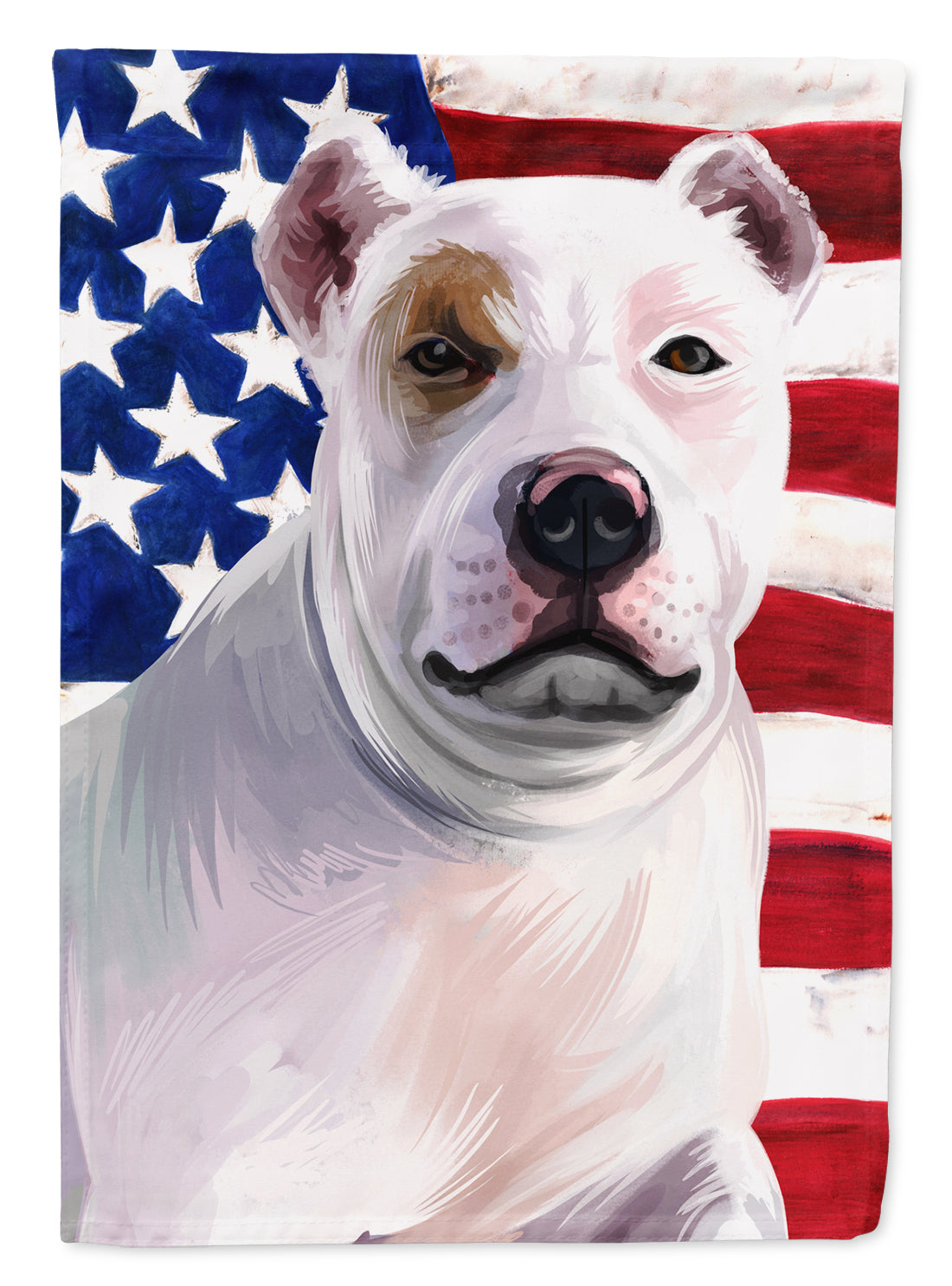 Bully Kutta Dog American Flag Flag Canvas House Size CK6470CHF