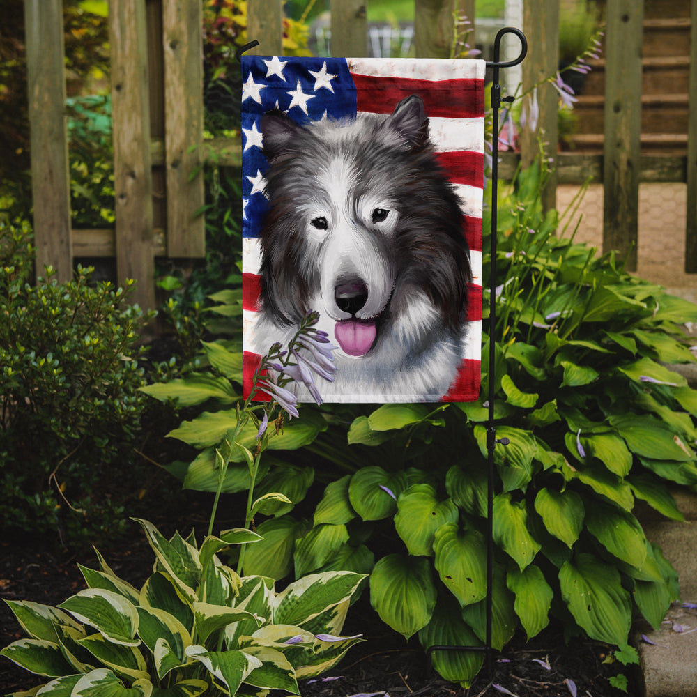 Canadian Eskimo Dog American Flag Flag Garden Size CK6473GF
