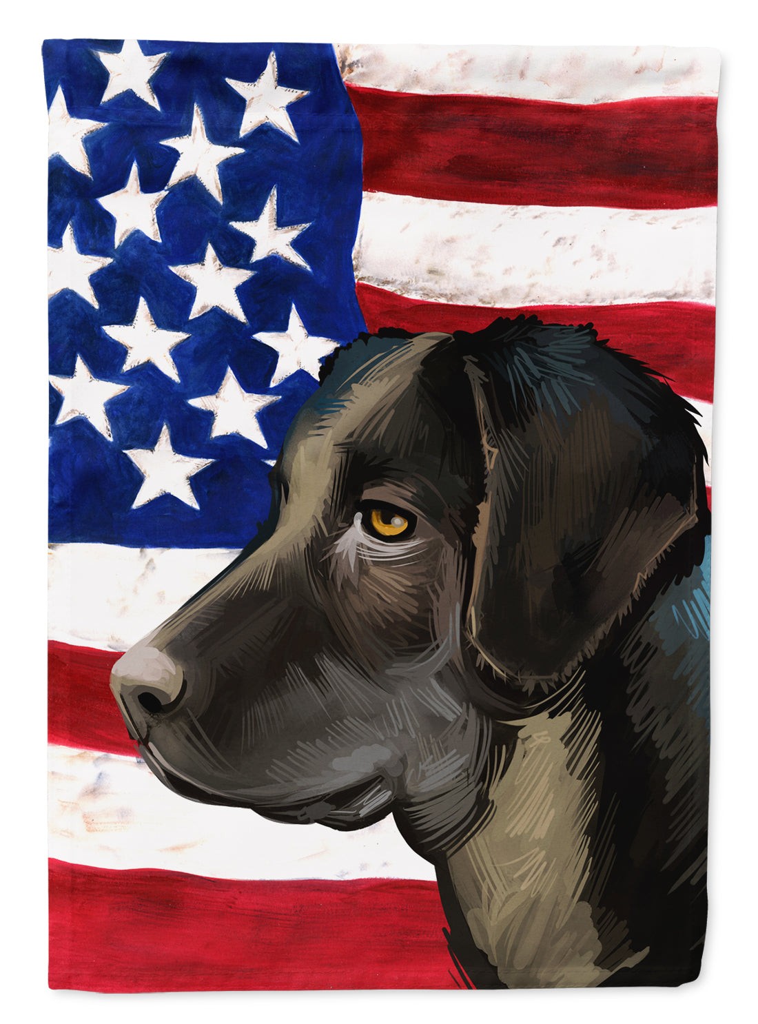Portuguese Cattle Dog American Flag Flag Canvas House Size CK6476CHF