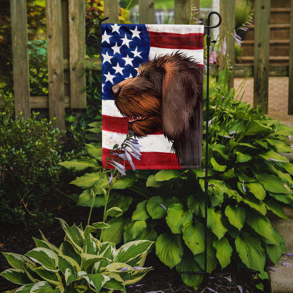 Cesky Fousek Dog American Flag Flag Garden Size CK6484GF