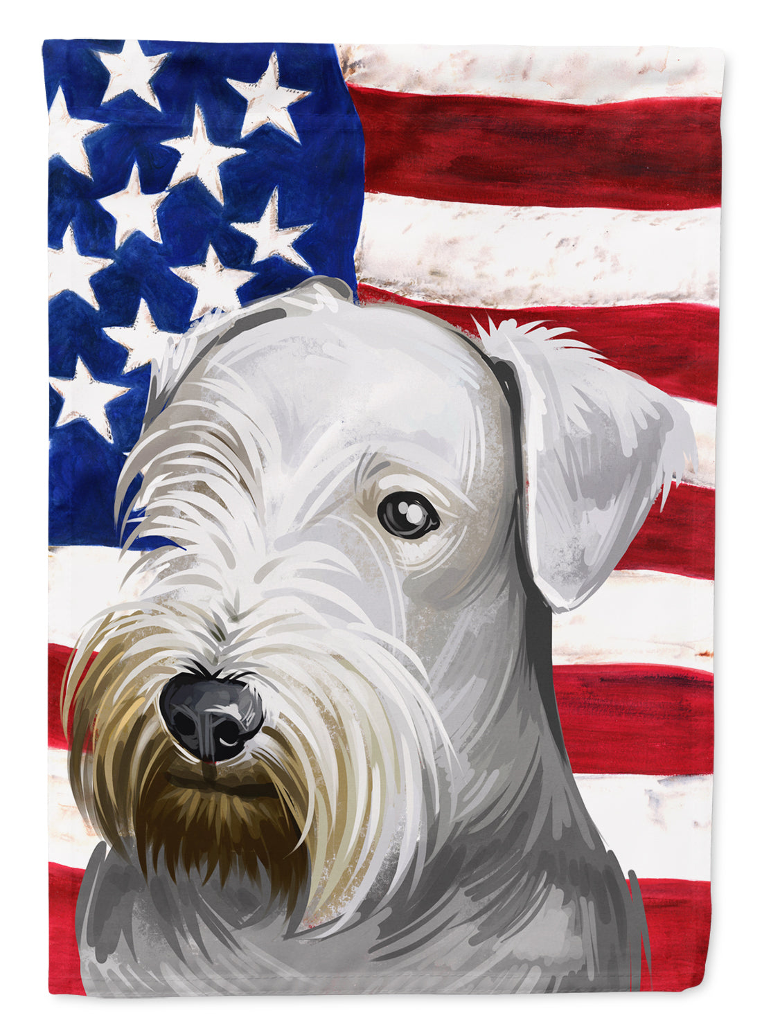 Cesky Terrier Dog American Flag Flag Canvas House Size CK6485CHF