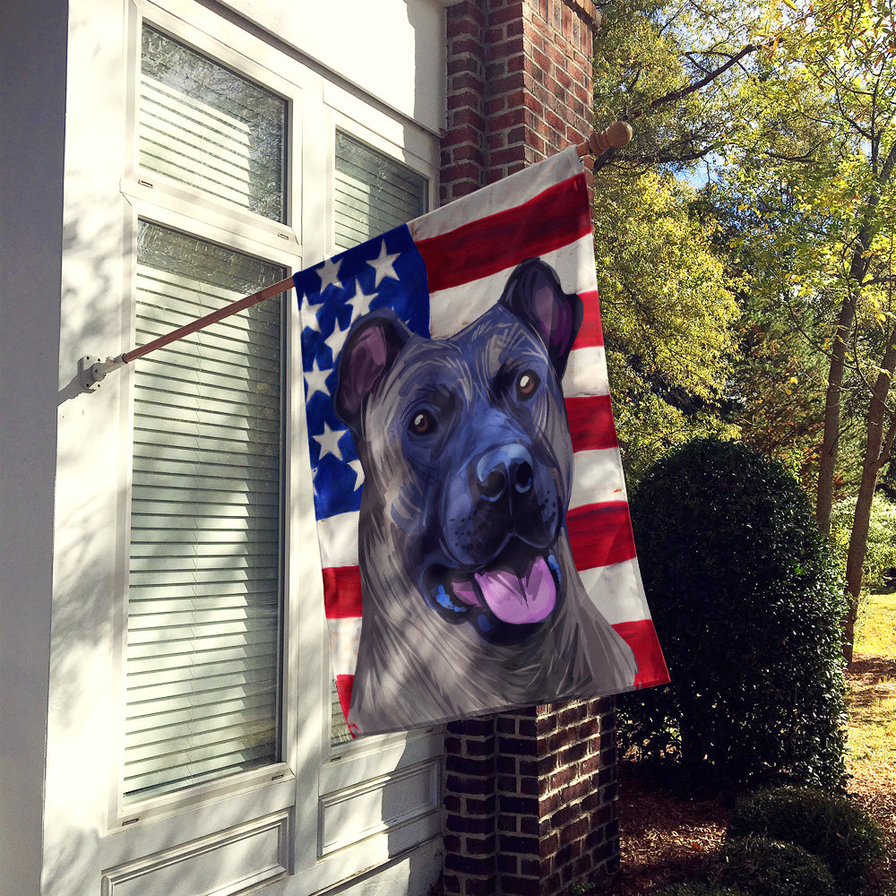 Cimarron Dog American Flag Flag Canvas House Size CK6491CHF