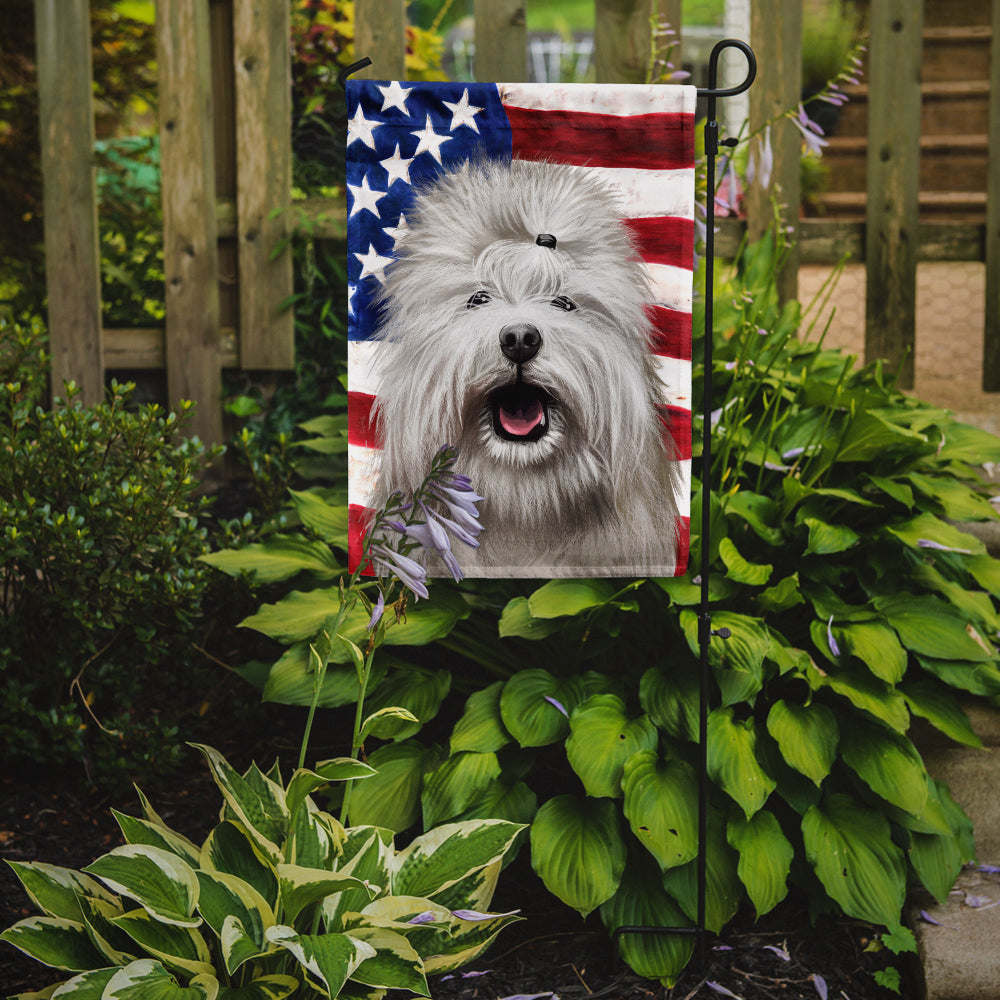 Coton de Tulear Dog American Flag Flag Garden Size CK6495GF
