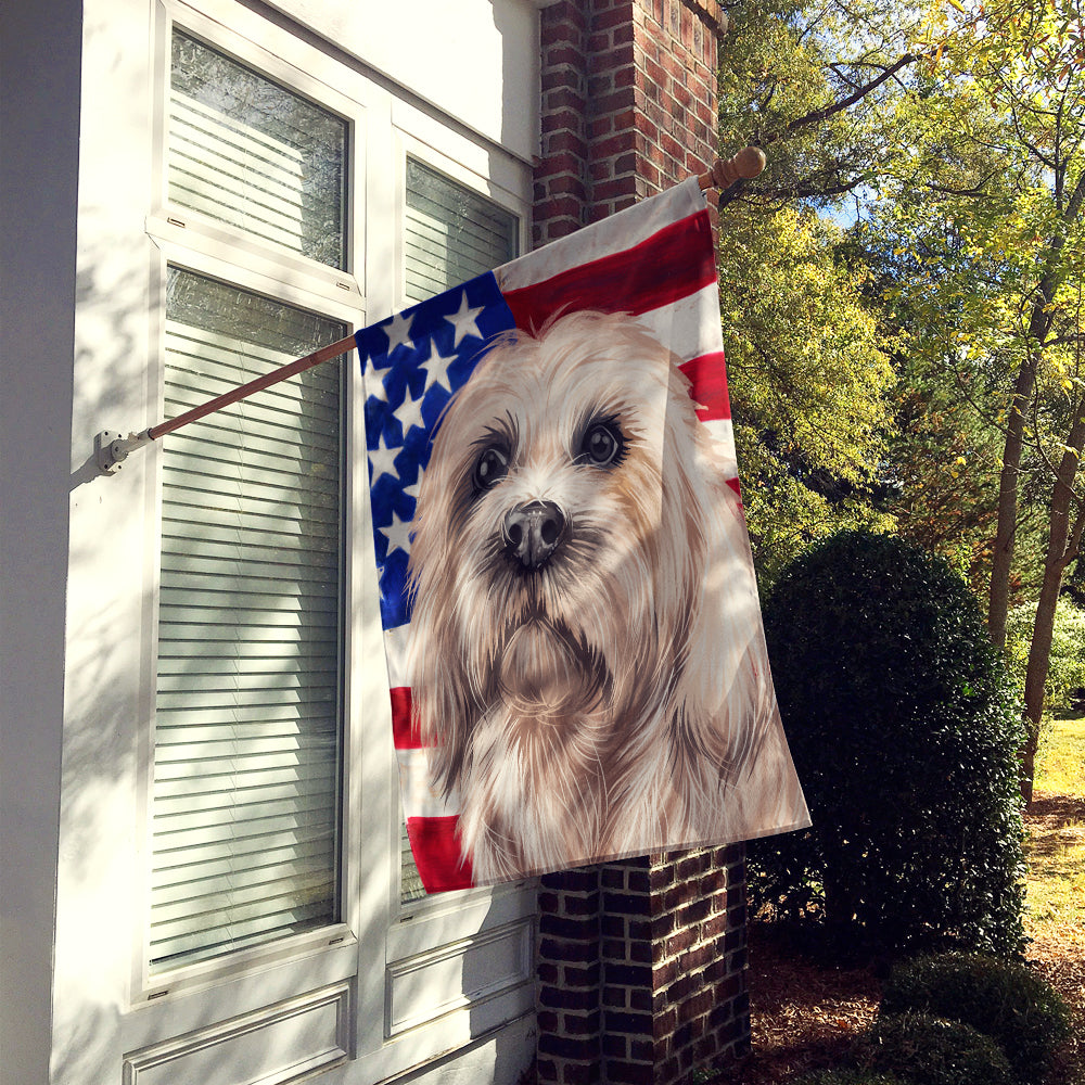 Dandie Dinmont Terrier American Flag Flag Canvas House Size CK6501CHF
