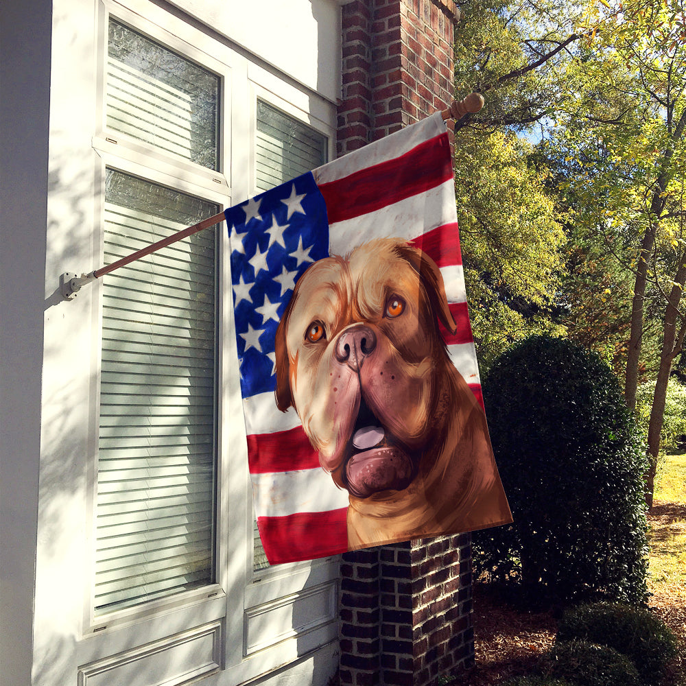 Dogue de Bordeaux Dog American Flag Flag Canvas House Size CK6505CHF