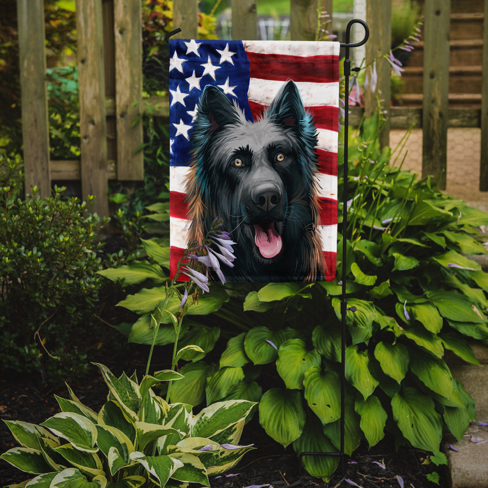 Dutch Shepherd Dog American Flag Flag Garden Size CK6507GF