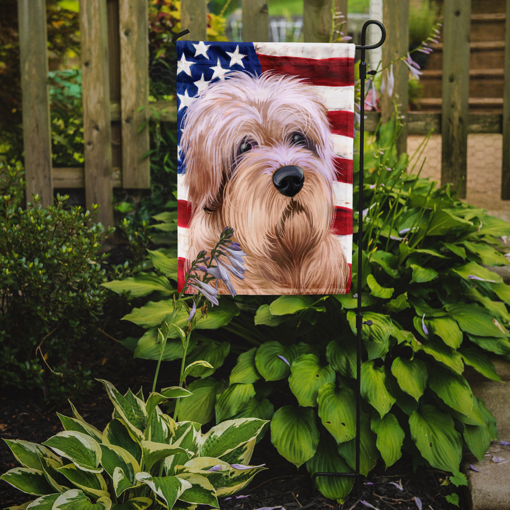 Dutch Smoushond Dog American Flag Flag Garden Size CK6508GF