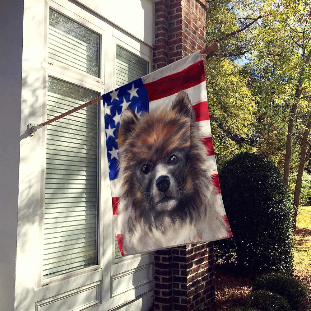 Elo Dog American Flag Flag Canvas House Size CK6510CHF