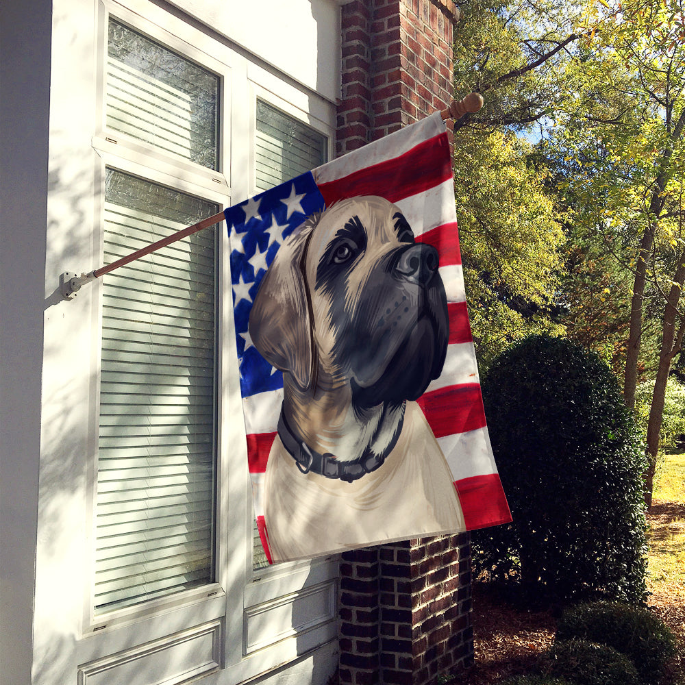 English Mastiff Dog American Flag Flag Canvas House Size CK6513CHF