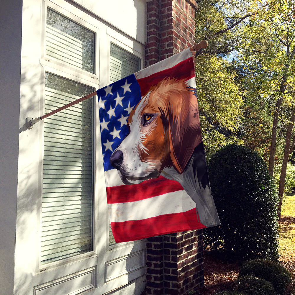 Finnish hound Dog American Flag Flag Canvas House Size CK6523CHF