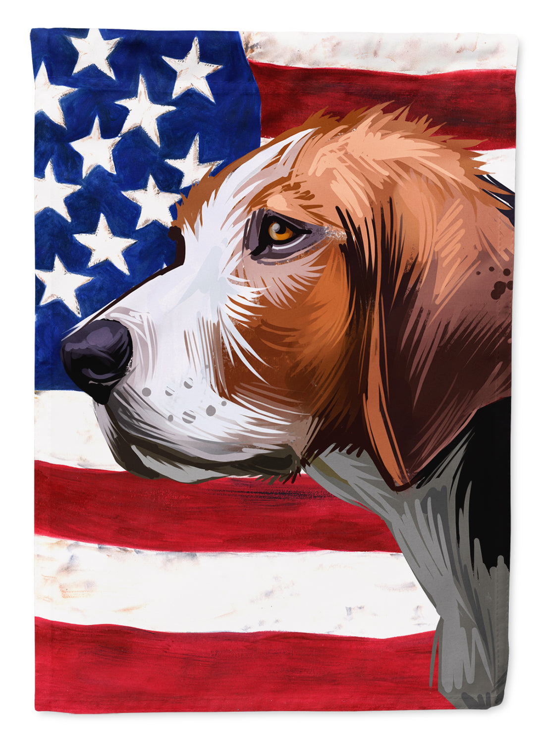 Finnish hound Dog American Flag Flag Canvas House Size CK6523CHF