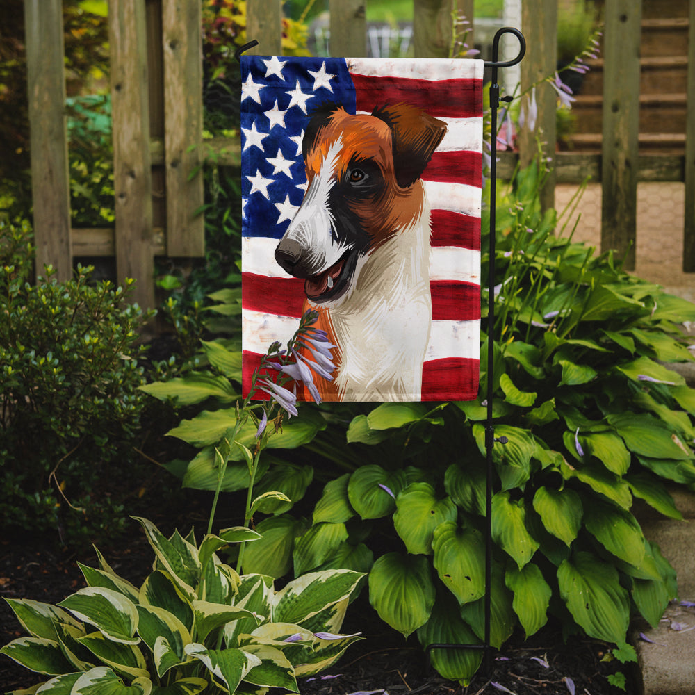 Fox Terrier Smooth Dog American Flag Flag Garden Size CK6528GF