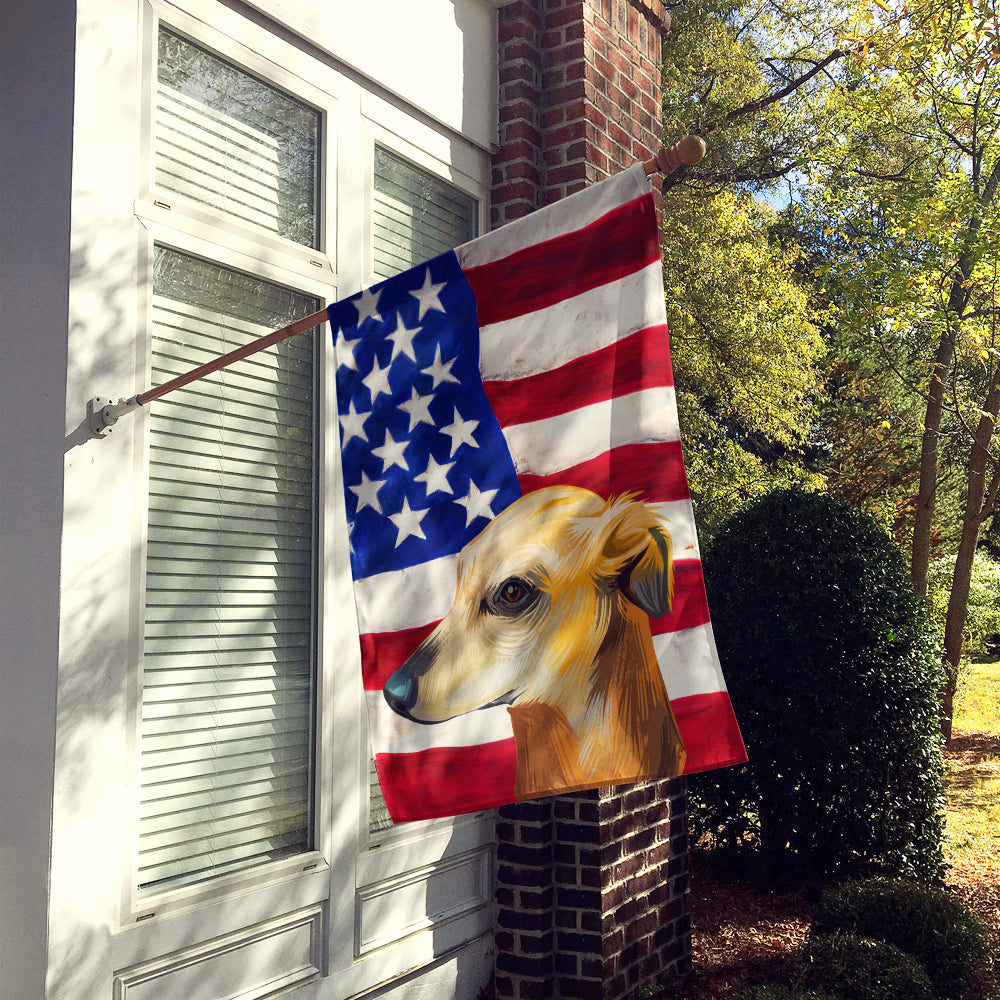 Galgo Espanol Dog American Flag Flag Canvas House Size CK6530CHF