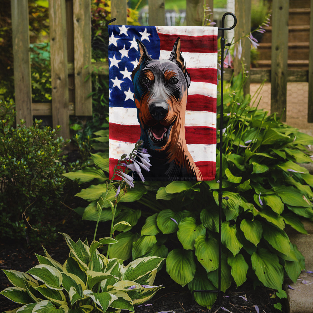 German Pinscher Dog American Flag Flag Garden Size CK6534GF