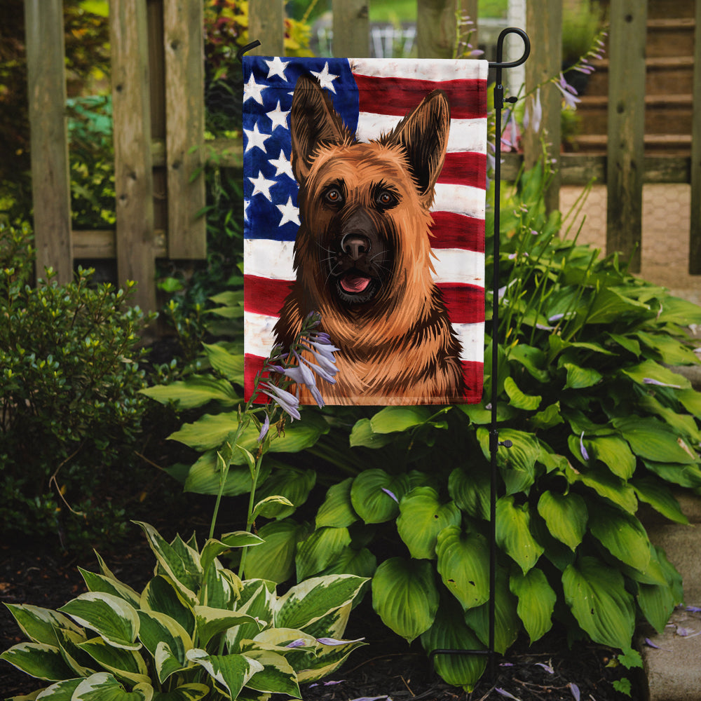 German Shepherd Dog American Flag Flag Garden Size CK6536GF