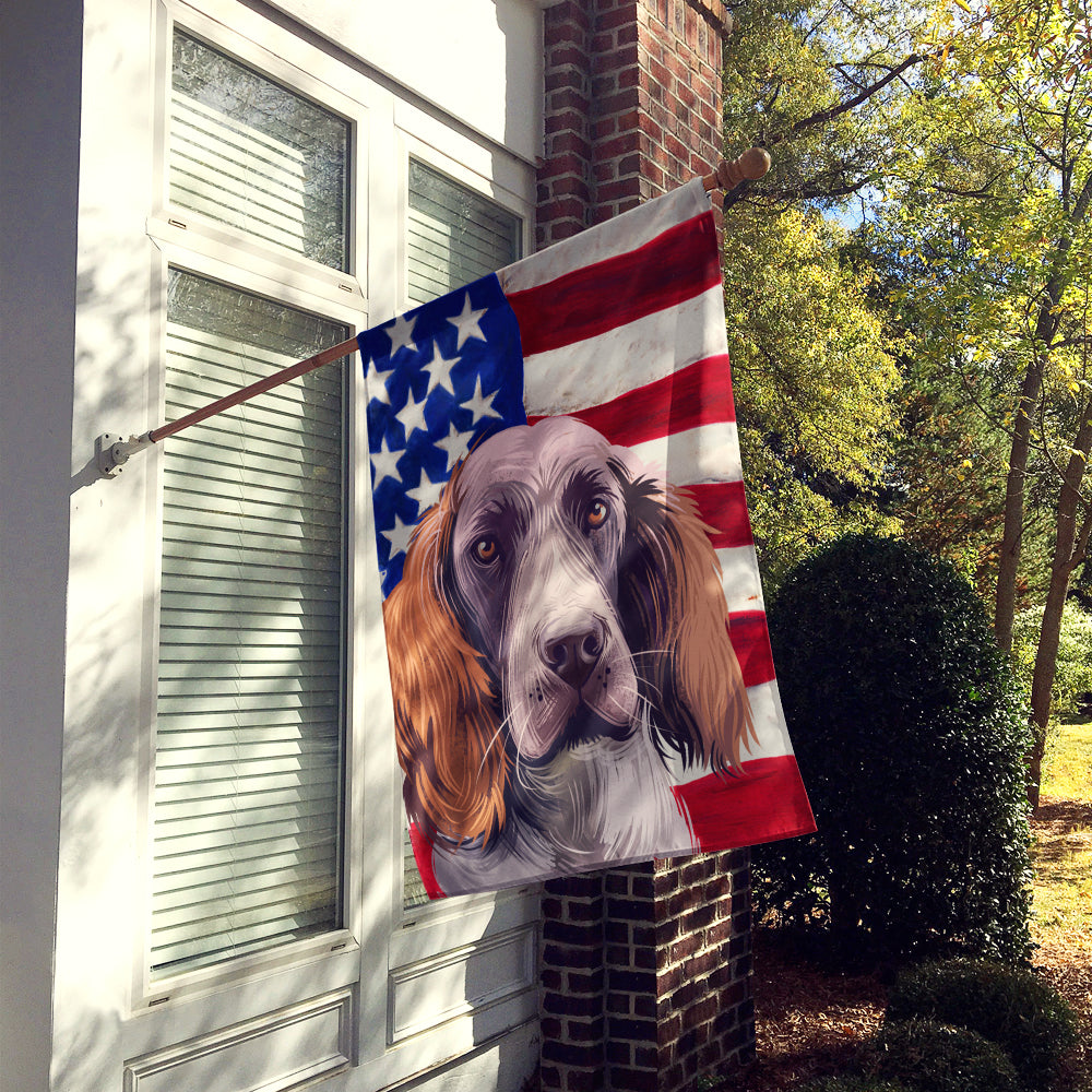 German Spaniel Dog American Flag Flag Canvas House Size CK6537CHF