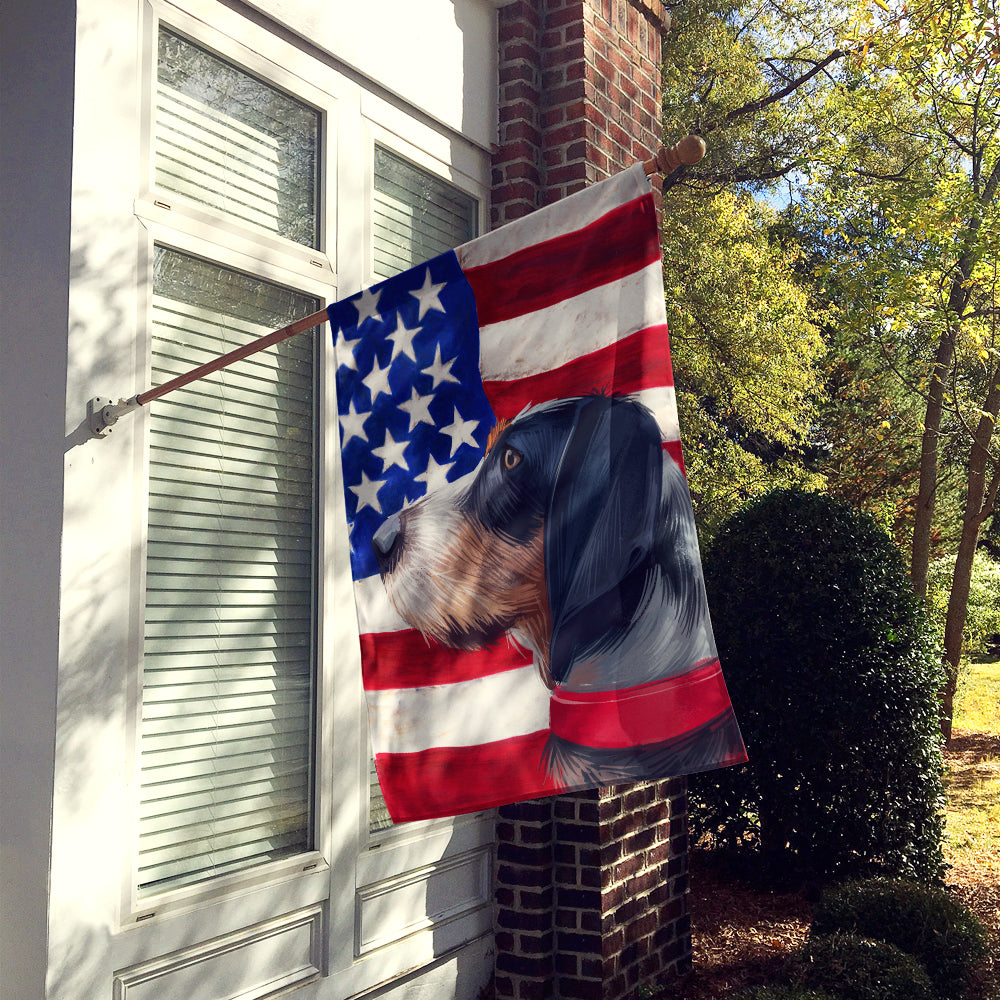 Griffon Bleu de Gascogne American Flag Flag Canvas House Size CK6551CHF