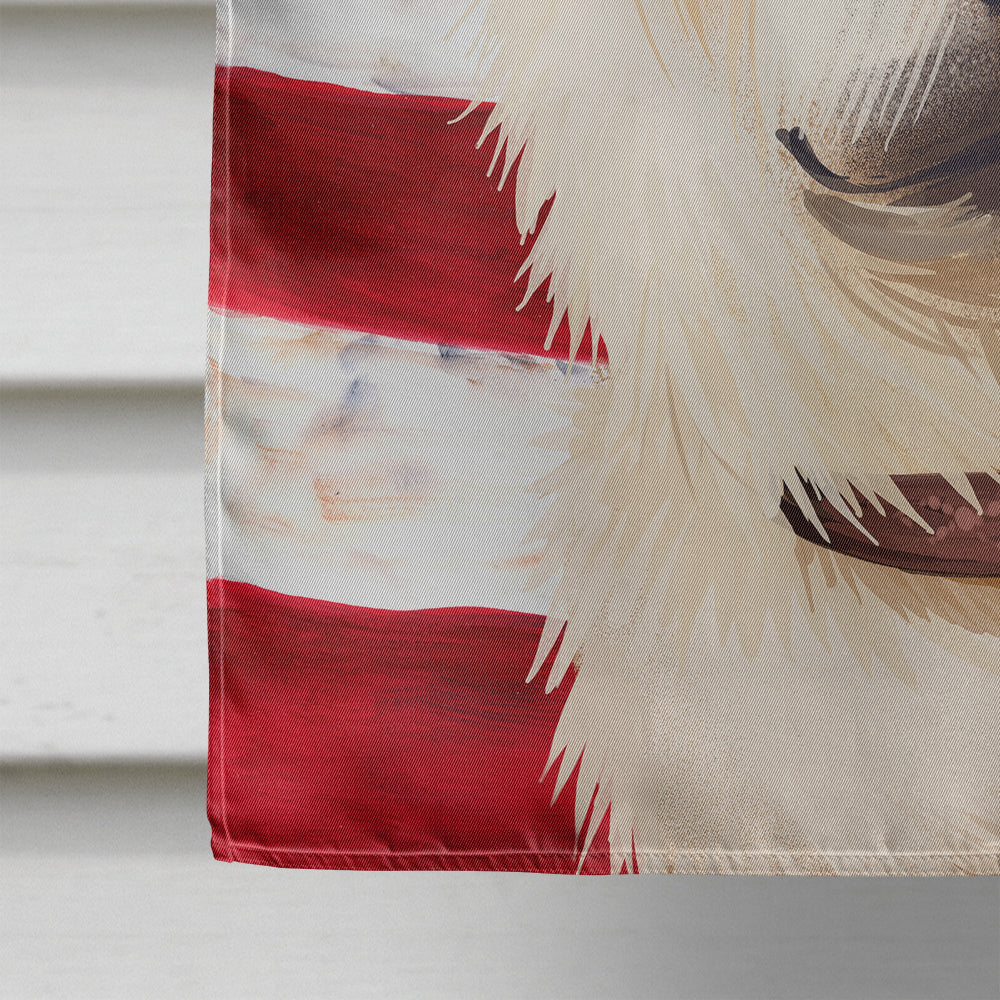 Hokkaido Dog American Flag Flag Canvas House Size CK6560CHF