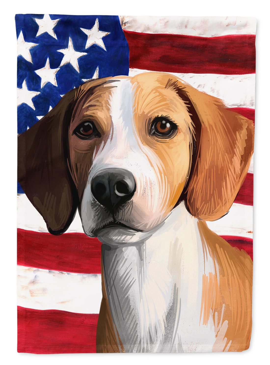 Hygenhund Dog American Flag Flag Canvas House Size CK6564CHF