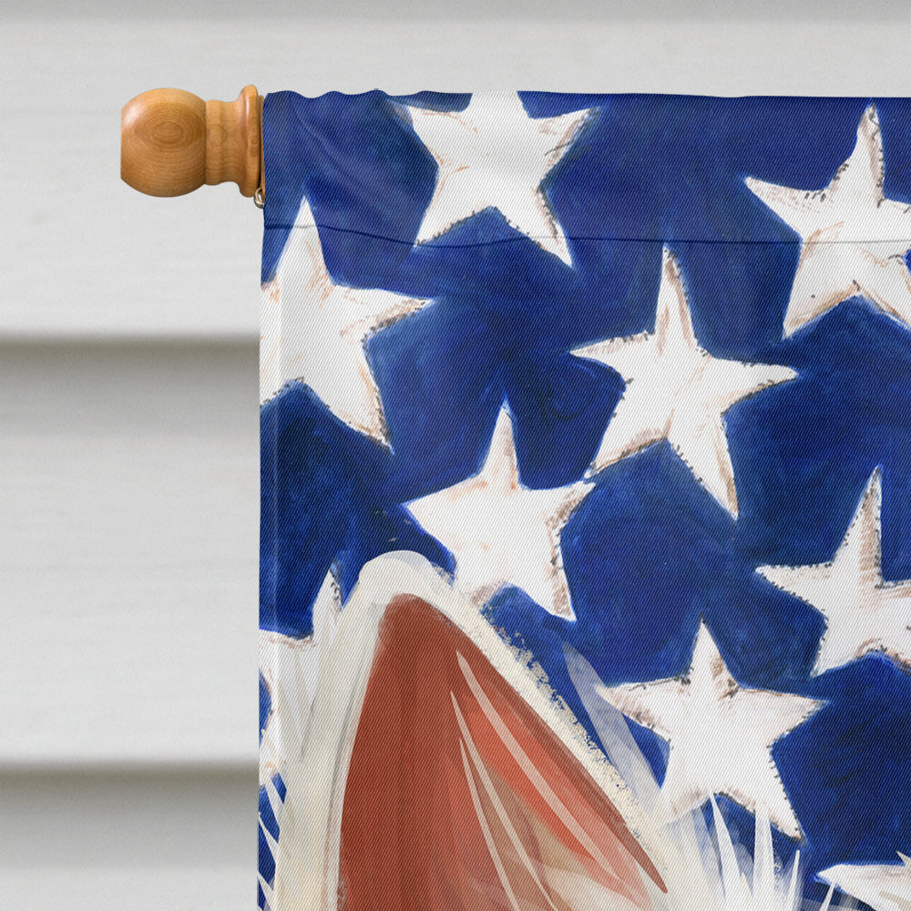 Indian Spitz Dog American Flag Flag Canvas House Size CK6568CHF