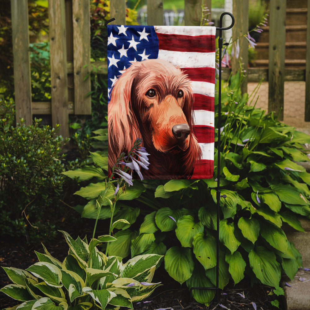 Irish Setter Dog American Flag Flag Garden Size CK6570GF