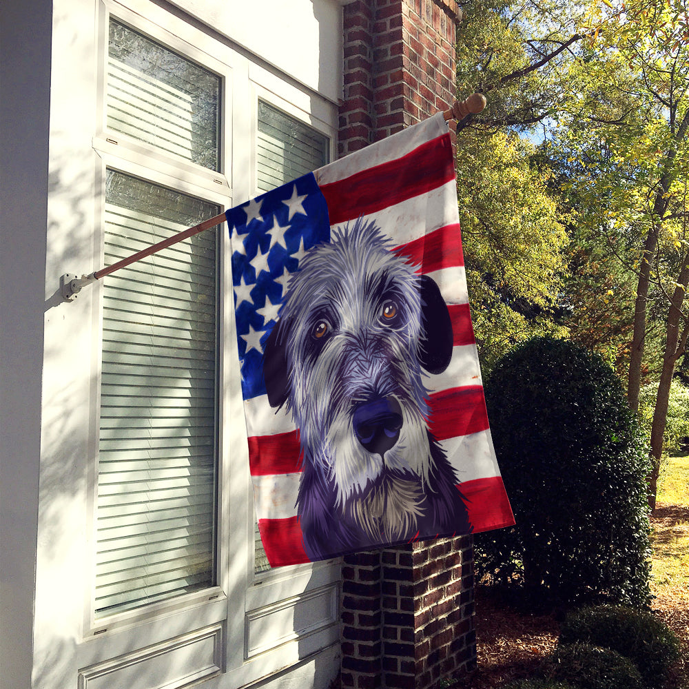 Irish Wolfhound American Flag Flag Canvas House Size CK6573CHF