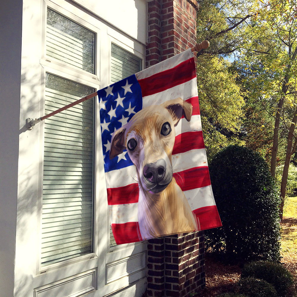 Italian Greyhound American Flag Flag Canvas House Size CK6576CHF