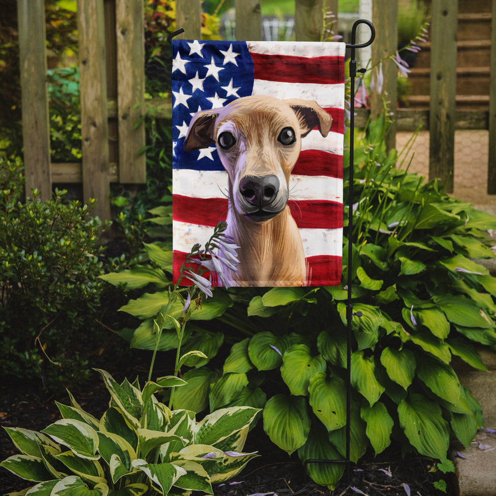 Italian Greyhound American Flag Flag Garden Size CK6576GF