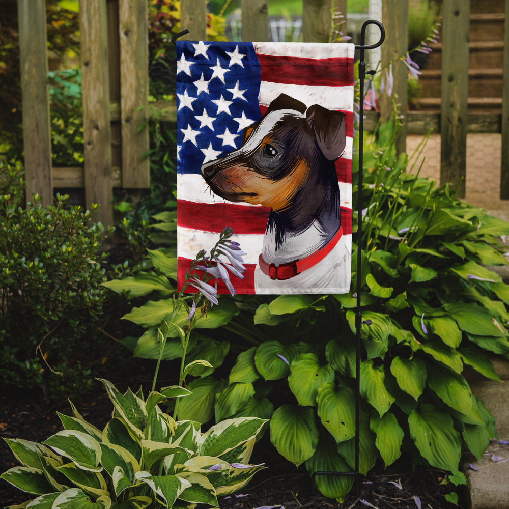 Japanese Terrier American Flag Flag Garden Size CK6582GF