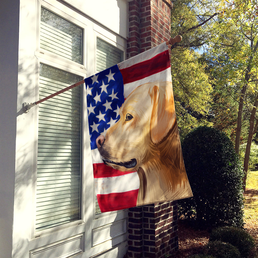 Labrador Retriever American Flag Flag Canvas House Size CK6600CHF