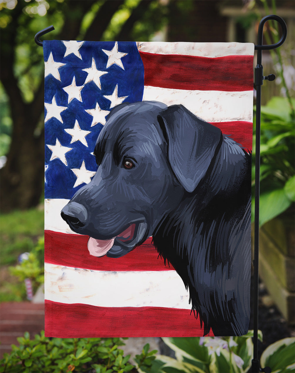 Majorca Shepherd Dog American Flag Flag Garden Size CK6611GF