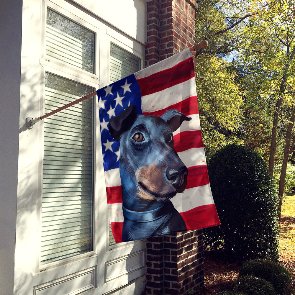 Manchester Terrier American Flag Flag Canvas House Size CK6613CHF