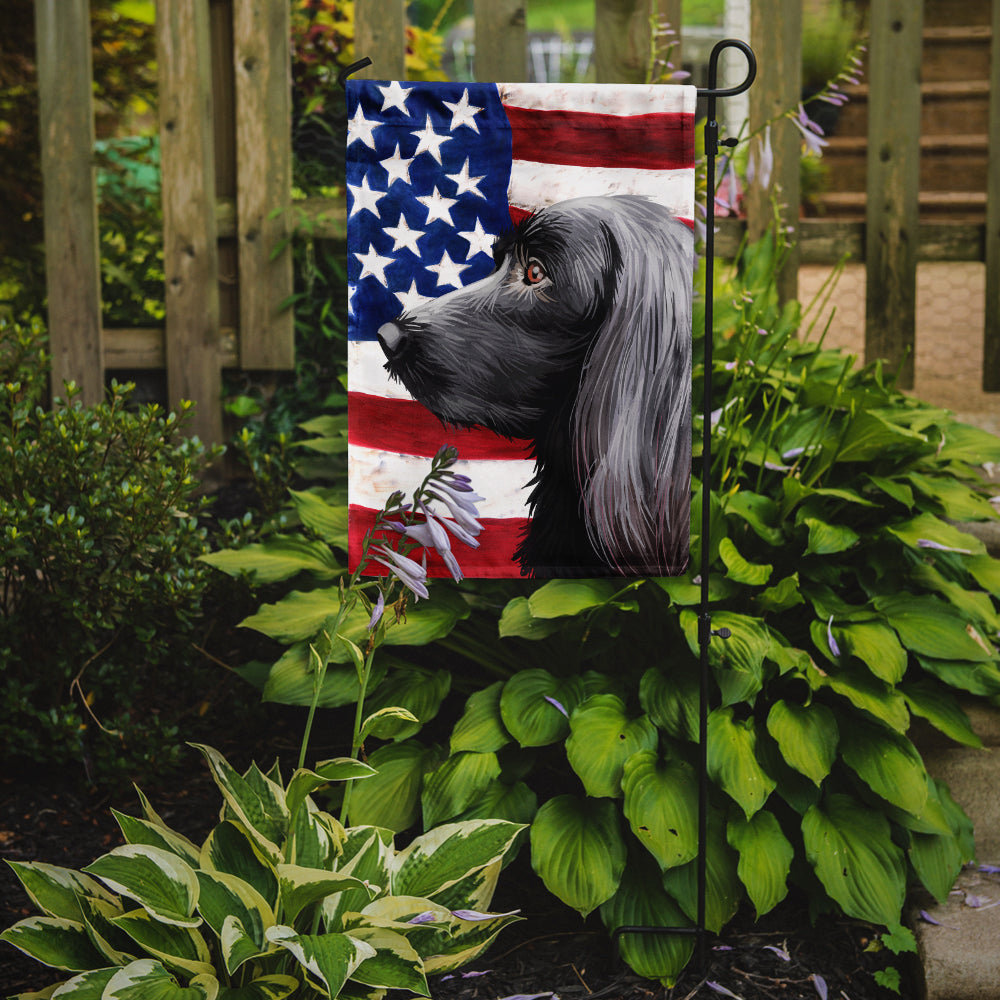 Large Munsterlander Dog American Flag Flag Garden Size CK6623GF