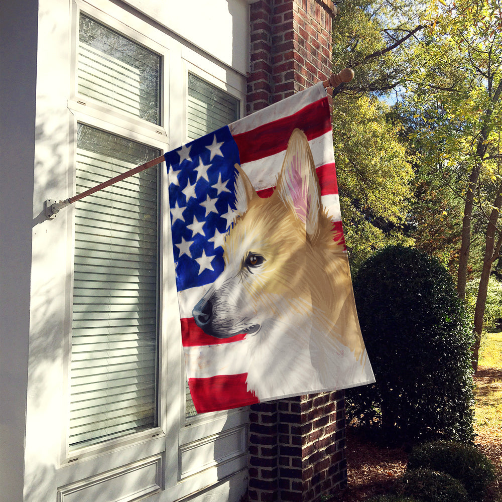 Norwegian Buhund Dog American Flag Flag Canvas House Size CK6630CHF