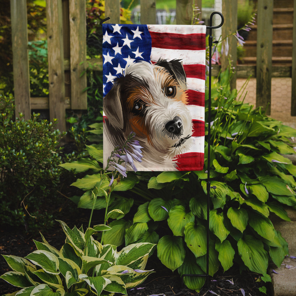 Parson Russell Terrier American Flag Flag Garden Size CK6637GF