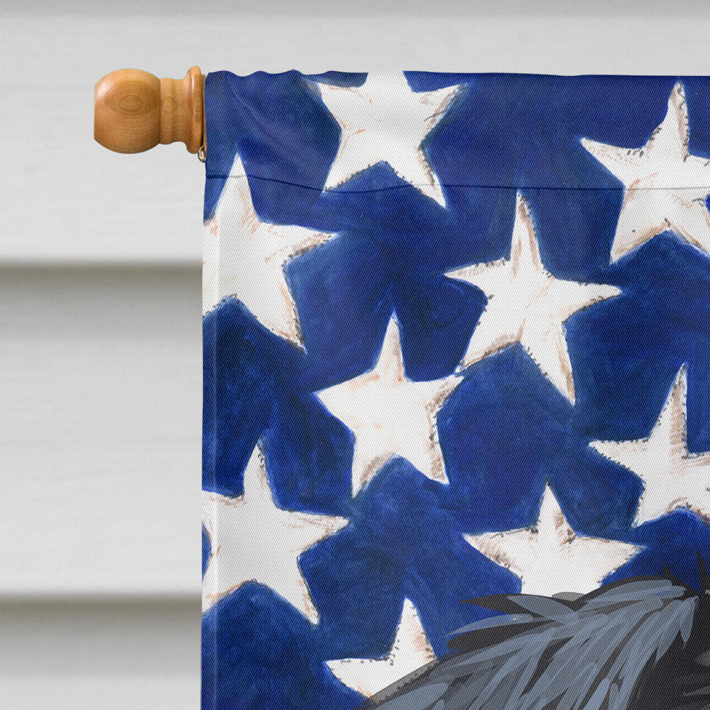 Patterdale Terrier Dog American Flag Flag Canvas House Size CK6638CHF