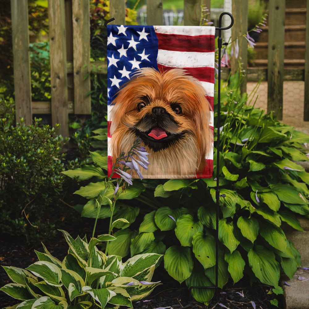 Pekingese Dog American Flag Flag Garden Size CK6639GF