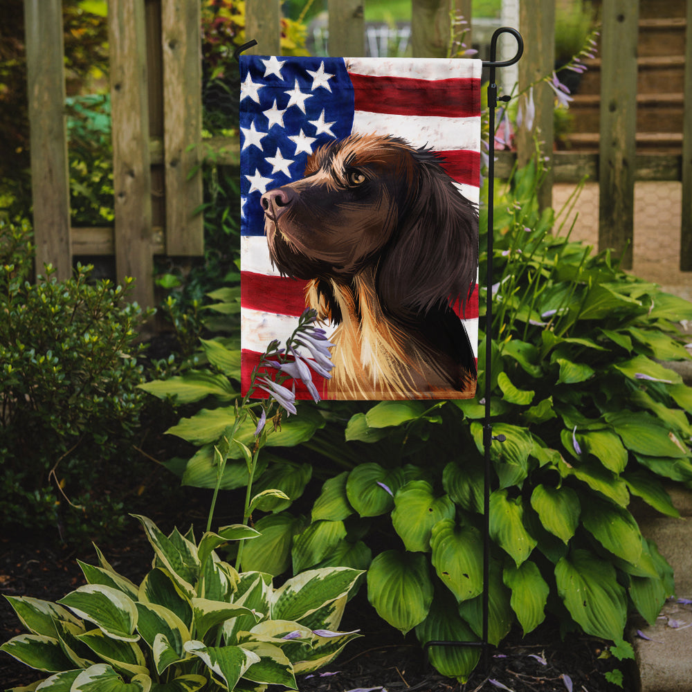 Picardy Spaniel Dog American Flag Flag Garden Size CK6645GF