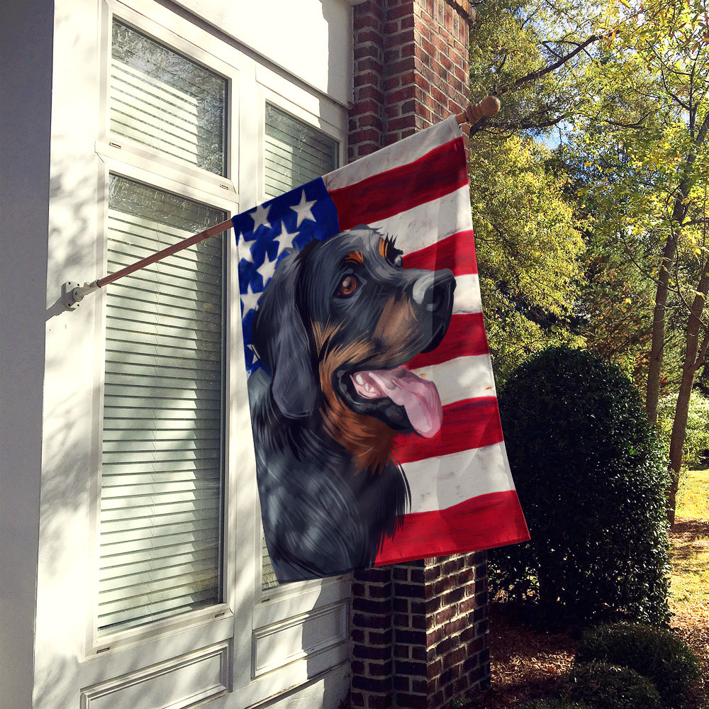 Polish Hunting Dog American Flag Flag Canvas House Size CK6653CHF