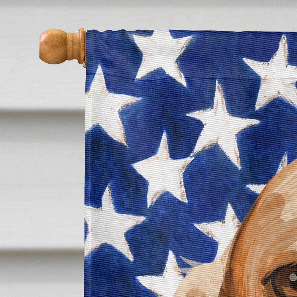 Porcelaine Dog American Flag Flag Canvas House Size CK6658CHF